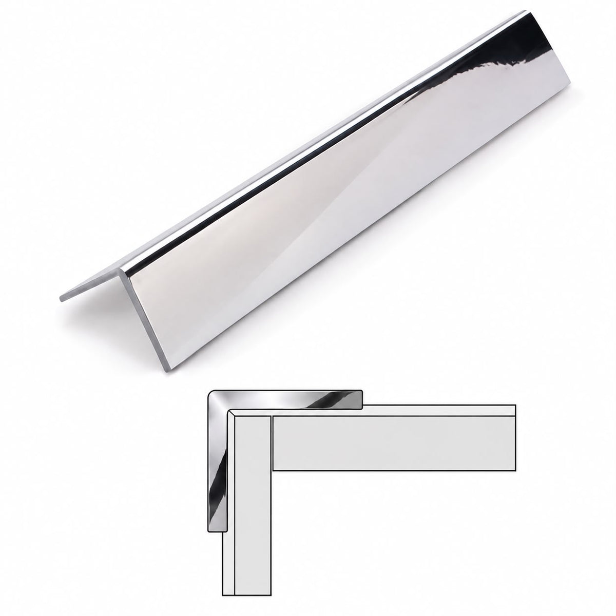 10mm L Trim for Shower Panels (2.4m)