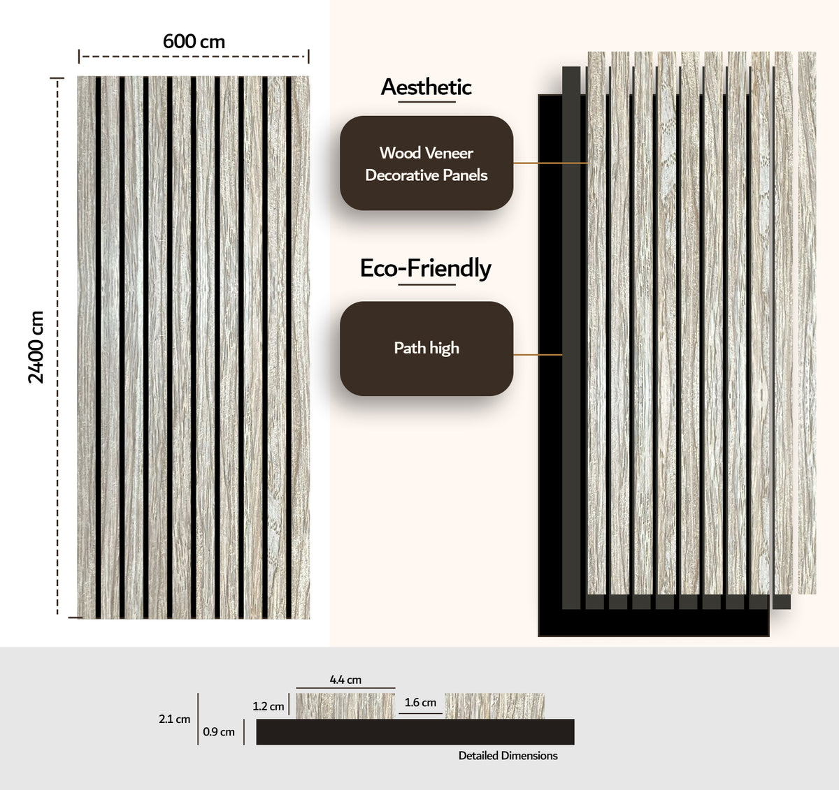 Swiss Oak acoustic slat wall panel installed as feature wall — interior lifestyle shot